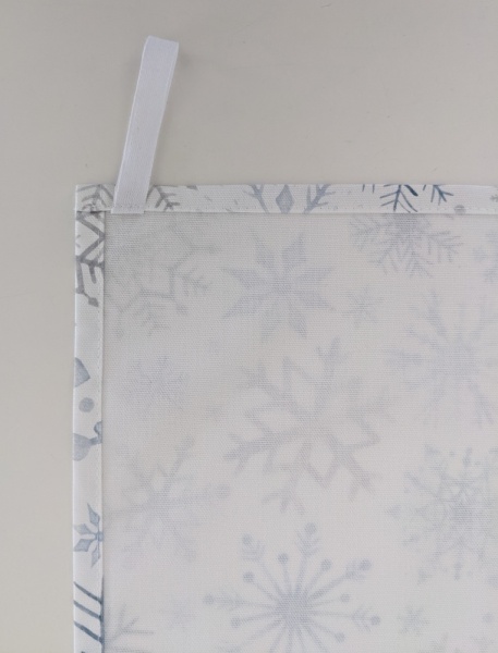 Blue and Grey Snowflake Christmas Tea Towel